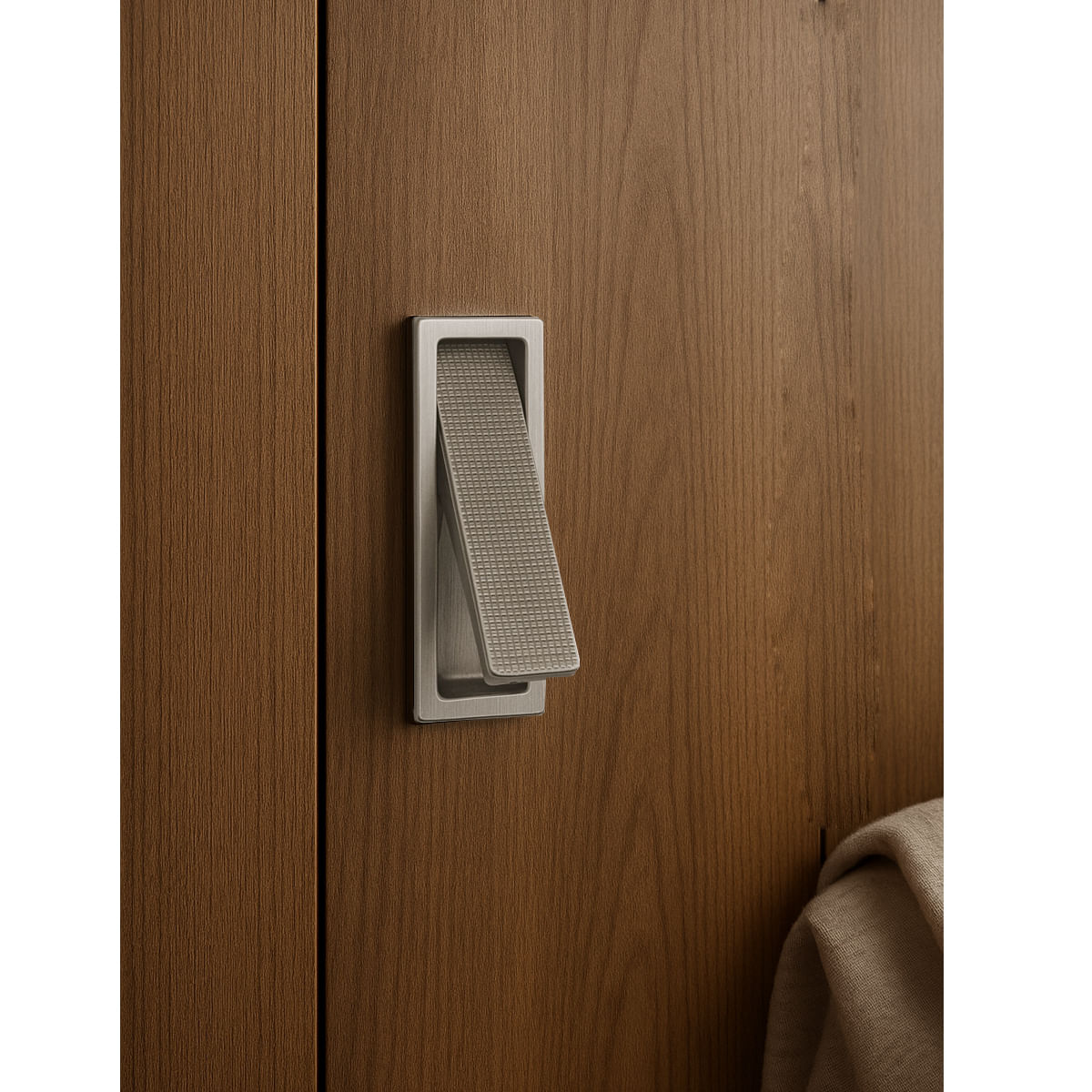 Puxador Piano de Embutir Pequeno Niquel Velho Zen 64547_0